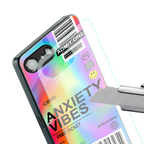 anxiety vibes back phone cover | glass case for iphone 16e