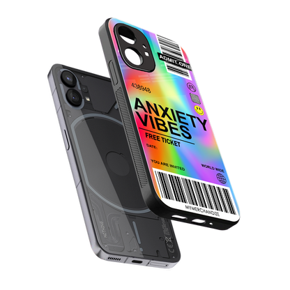 anxiety vibes back phone cover | glass case for nothing phone 1