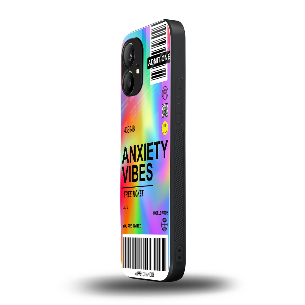 anxiety vibes back phone cover | glass case for nothing phone 1