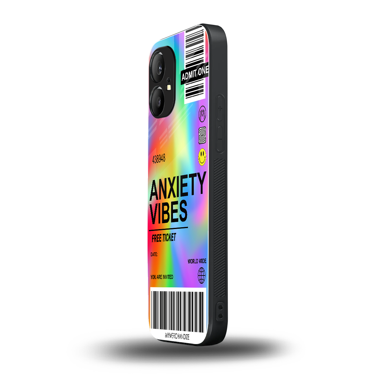 anxiety vibes back phone cover | glass case for nothing phone 1