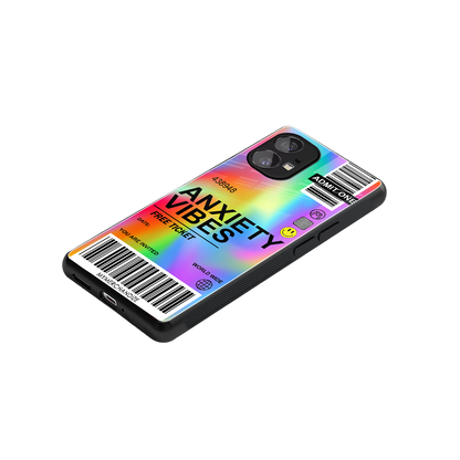 anxiety vibes back phone cover | glass case for nothing phone 1