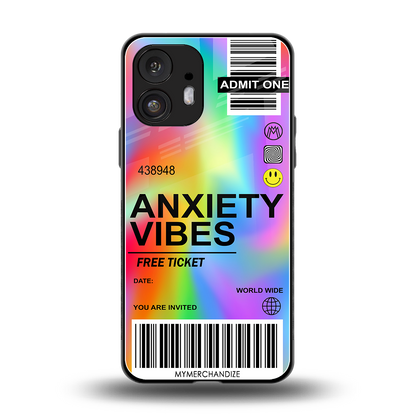 anxiety vibes back phone cover | glass case for nothing phone 2