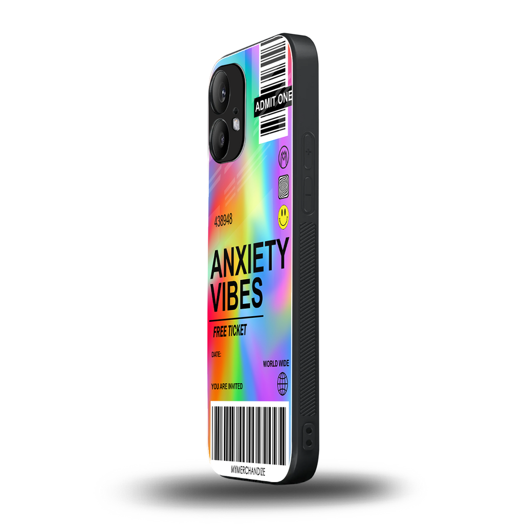 anxiety vibes back phone cover | glass case for nothing phone 2