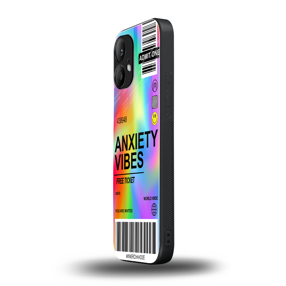 anxiety vibes back phone cover | glass case for nothing phone 2