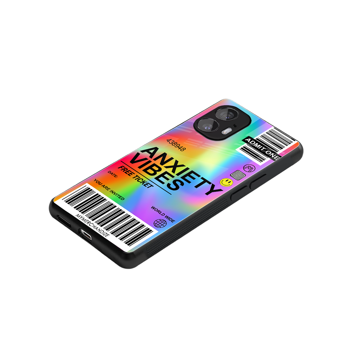 anxiety vibes back phone cover | glass case for nothing phone 2