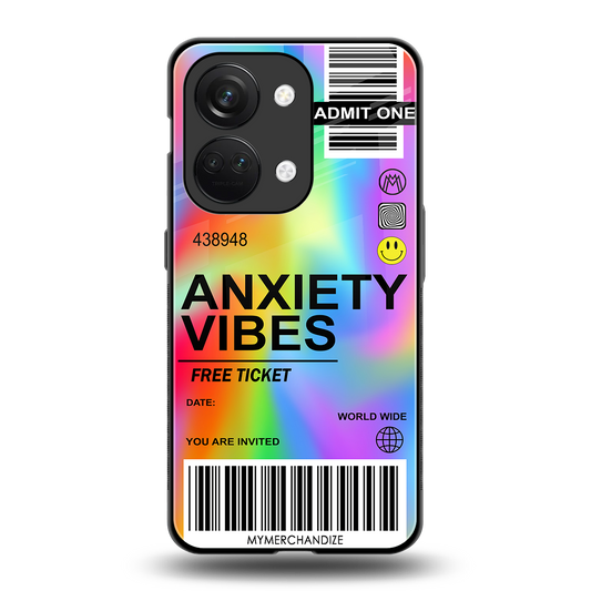 anxiety vibes back phone cover | glass case for oneplus nord 3