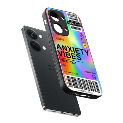 anxiety vibes back phone cover | glass case for oneplus nord 3
