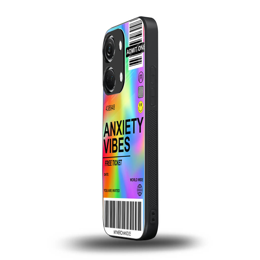 anxiety vibes back phone cover | glass case for oneplus nord 3