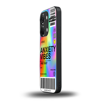 anxiety vibes back phone cover | glass case for oneplus nord 3