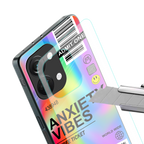anxiety vibes back phone cover | glass case for oneplus nord 3