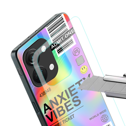 anxiety vibes back phone cover | glass case for oneplus nord 3