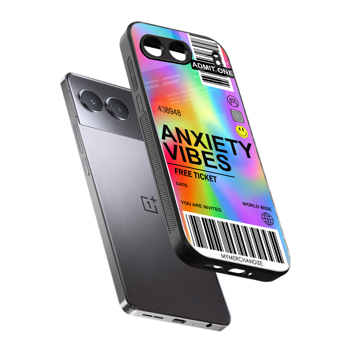 anxiety vibes back phone cover | glass case for oneplus nord 4