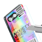 anxiety vibes back phone cover | glass case for oneplus nord 4