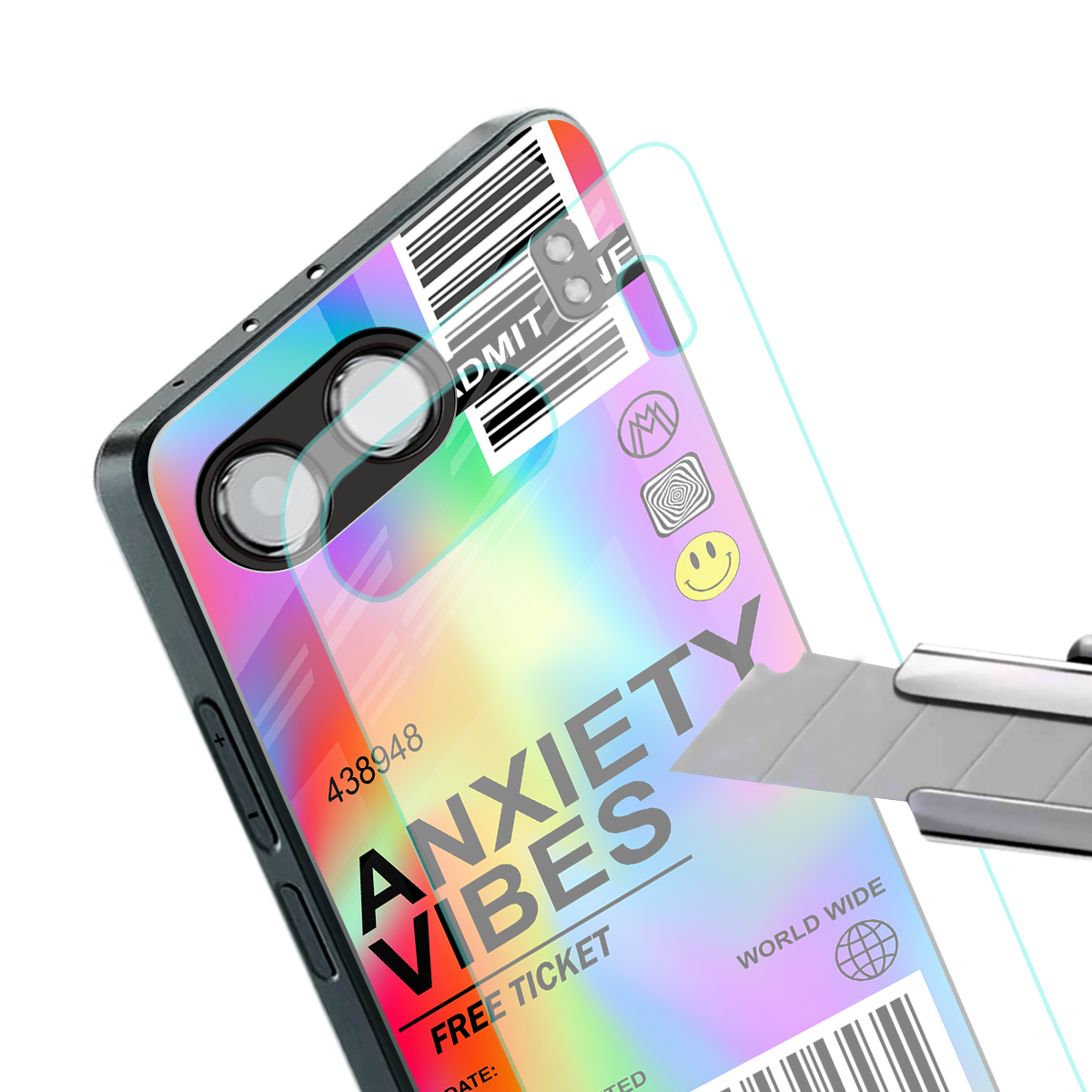 anxiety vibes back phone cover | glass case for oneplus nord 4