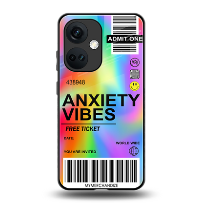 anxiety vibes back phone cover | glass case for oneplus nord ce 3