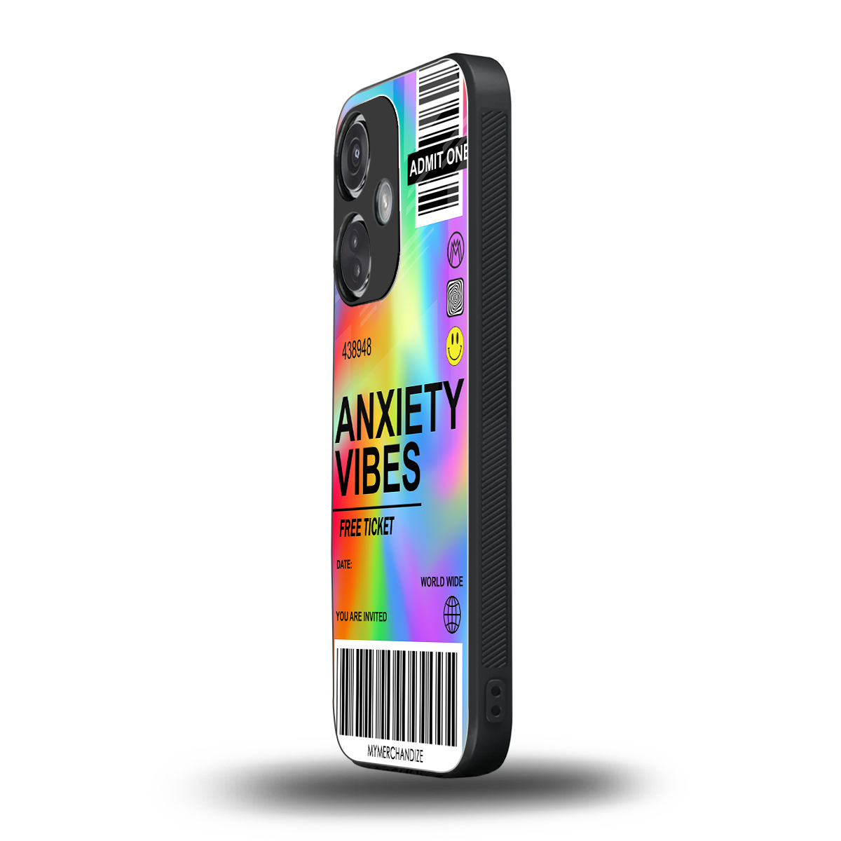 anxiety vibes back phone cover | glass case for oneplus nord ce 3