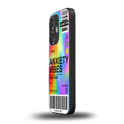 anxiety vibes back phone cover | glass case for oneplus nord ce 3