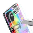 anxiety vibes back phone cover | glass case for oneplus nord ce 3