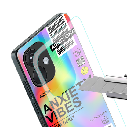 anxiety vibes back phone cover | glass case for oneplus nord ce 3