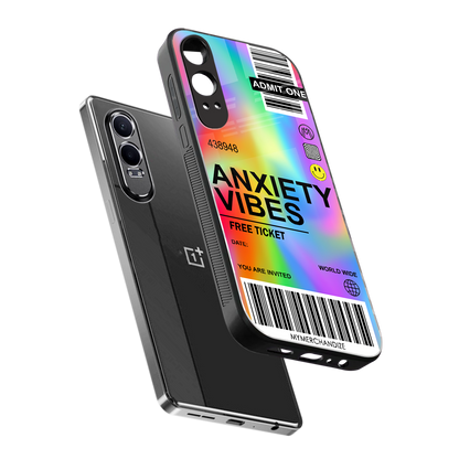 anxiety vibes back phone cover | glass case for oneplus nord ce 4 lite