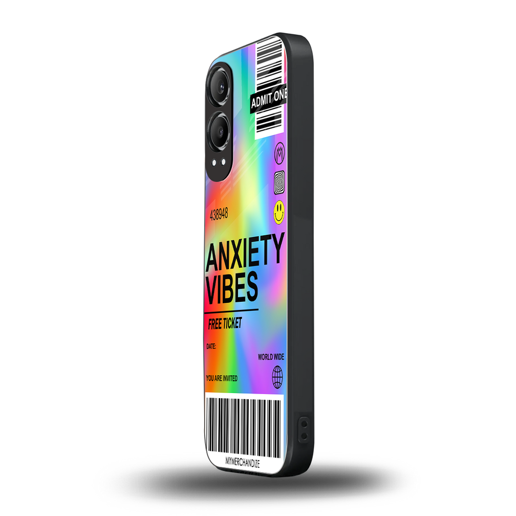 anxiety vibes back phone cover | glass case for oneplus nord ce 4 lite