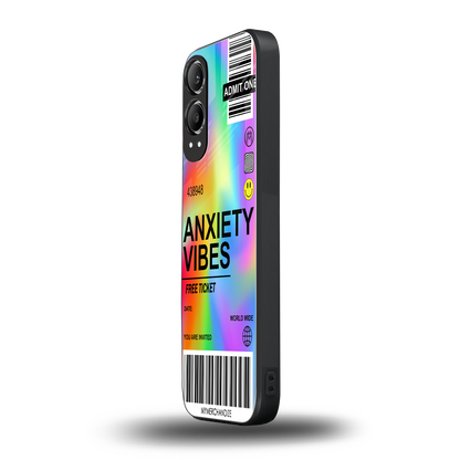 anxiety vibes back phone cover | glass case for oneplus nord ce 4 lite