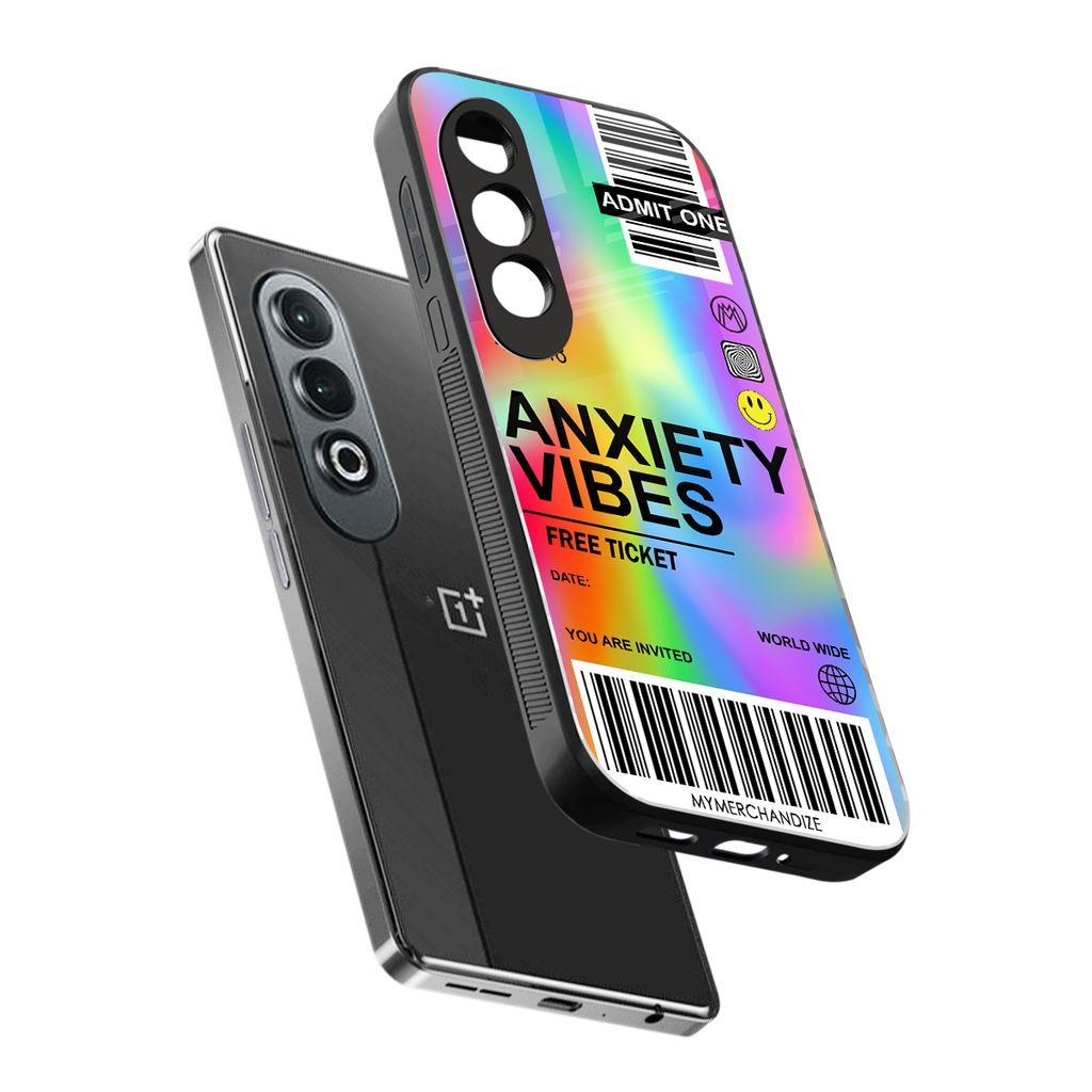 anxiety vibes back phone cover | glass case for oneplus nord ce 4