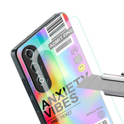 anxiety vibes back phone cover | glass case for oneplus nord ce 4