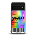 anxiety vibes back phone cover | glass case for google pixel 6 pro