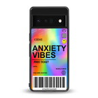 anxiety vibes back phone cover | glass case for google pixel 6 pro