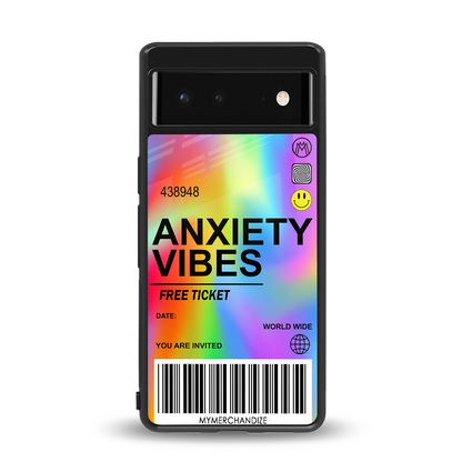 anxiety vibes back phone cover | glass case for Google Pixel 6A
