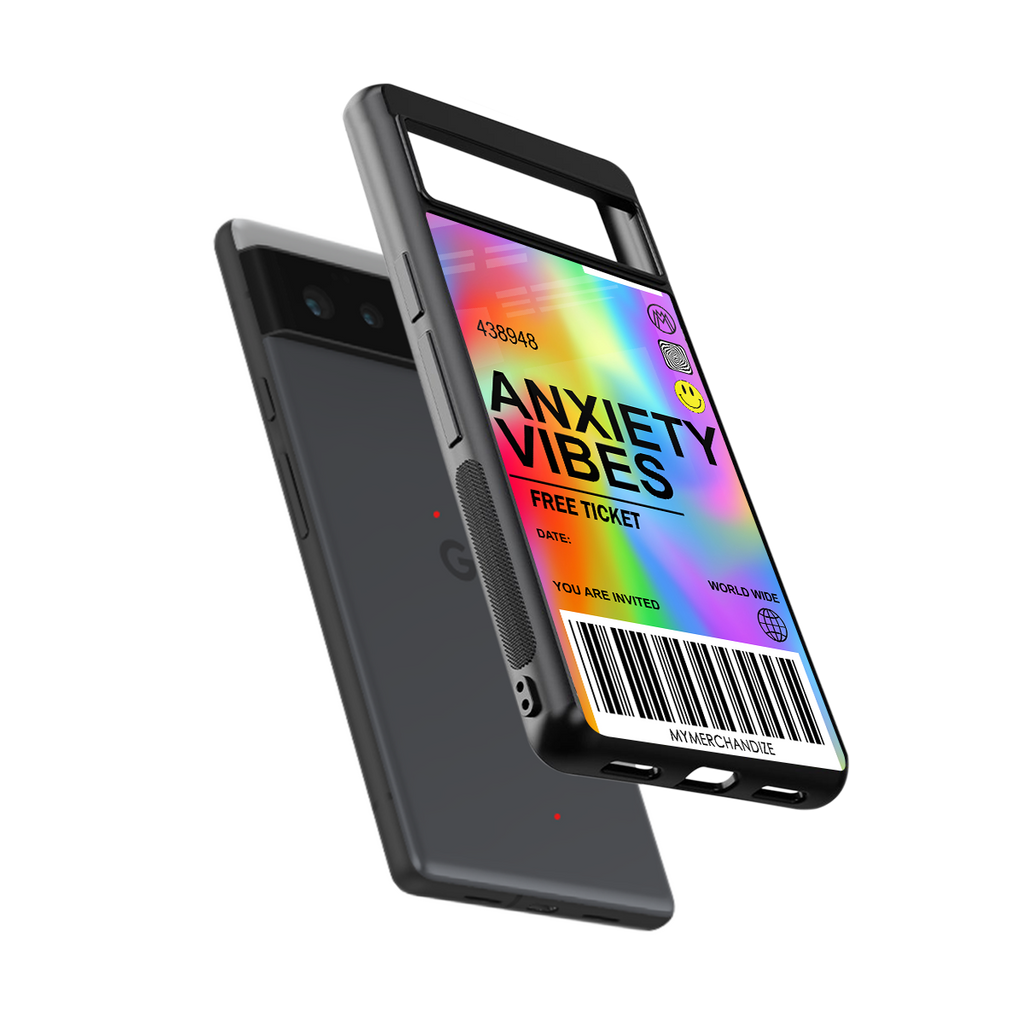 anxiety vibes back phone cover | glass case for Google Pixel 6A