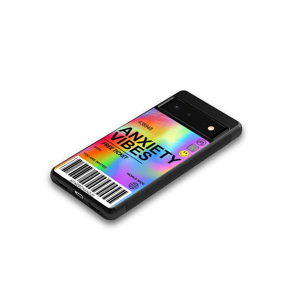 anxiety vibes back phone cover | glass case for google pixel 6