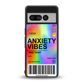 anxiety vibes back phone cover | glass case for google pixel 7 pro