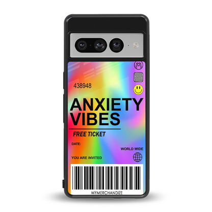 anxiety vibes back phone cover | glass case for google pixel 7 pro
