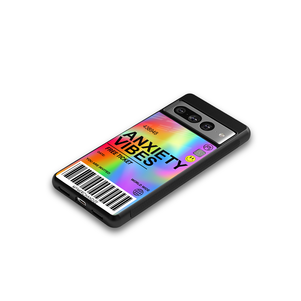 anxiety vibes back phone cover | glass case for google pixel 7 pro