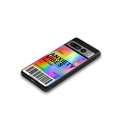 anxiety vibes back phone cover | glass case for google pixel 7 pro