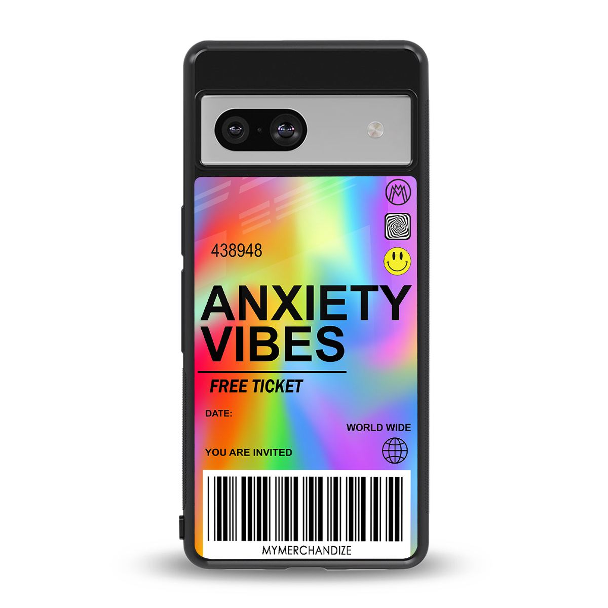 anxiety vibes back phone cover | glass case for Google Pixel 7A