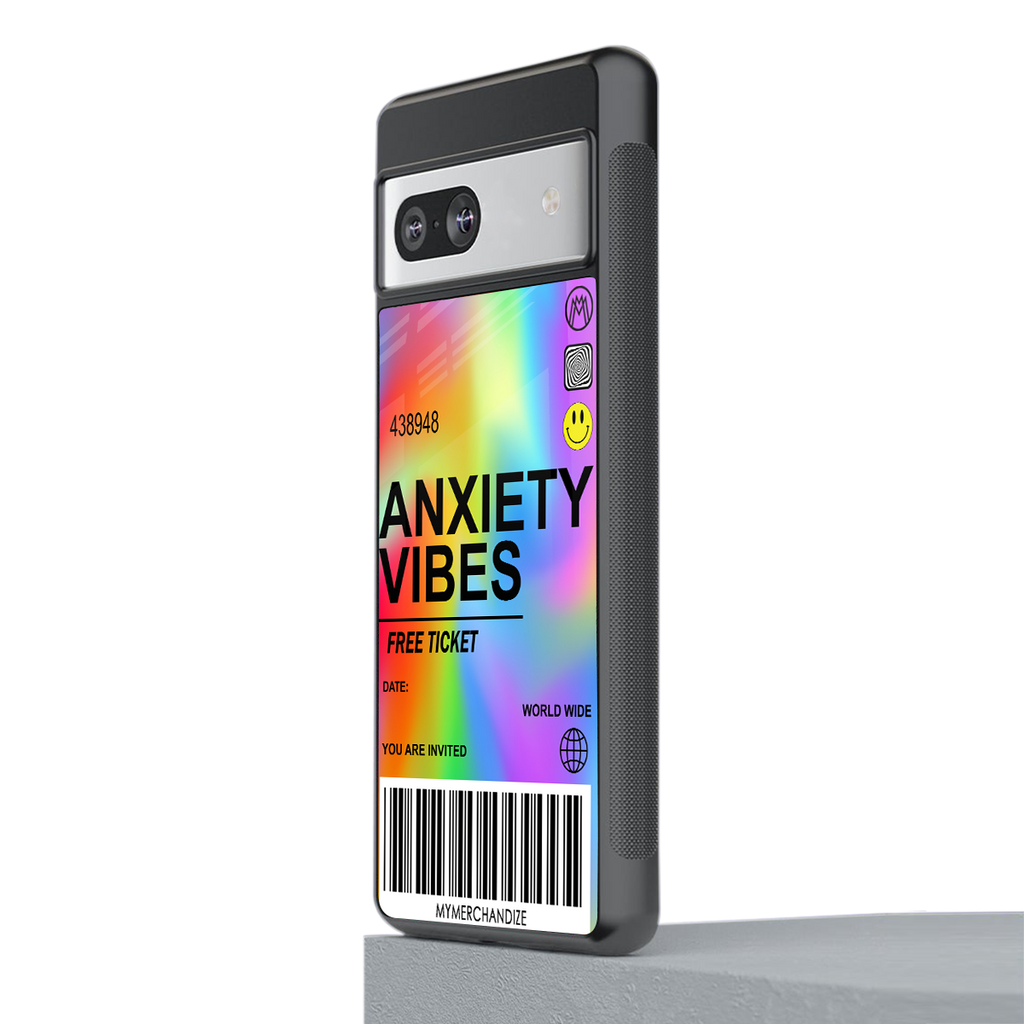 anxiety vibes back phone cover | glass case for Google Pixel 7
