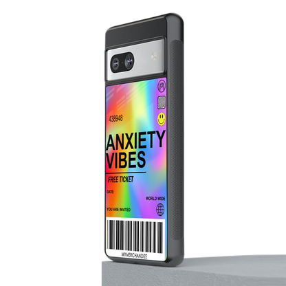 anxiety vibes back phone cover | glass case for Google Pixel 7A