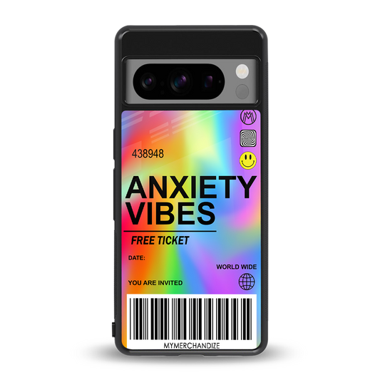 anxiety vibes back phone cover | glass case for google pixel 8 pro