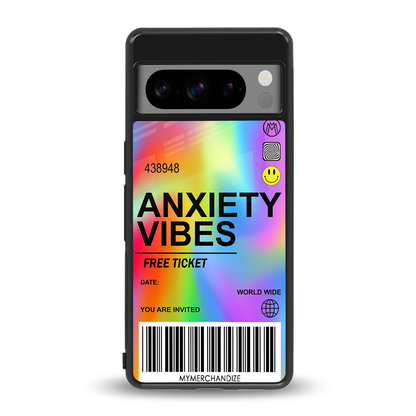 anxiety vibes back phone cover | glass case for google pixel 8 pro