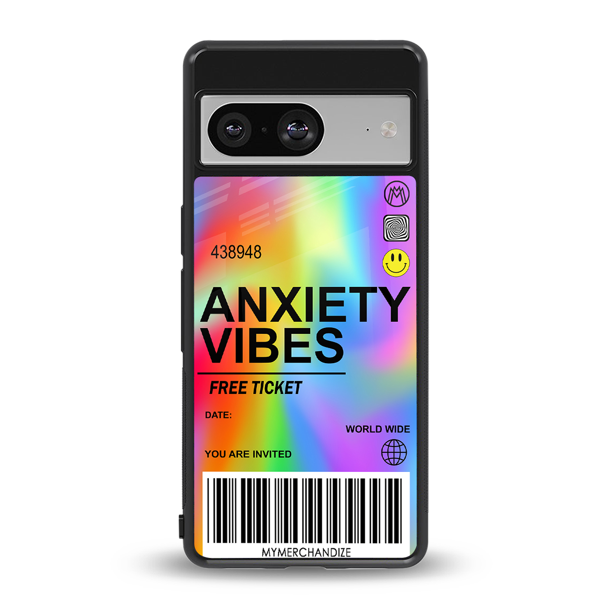 anxiety vibes back phone cover | glass case for Google Pixel 8