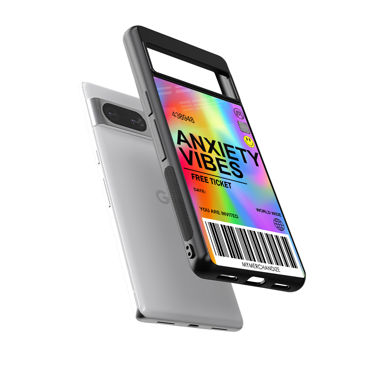anxiety vibes back phone cover | glass case for Google Pixel 8