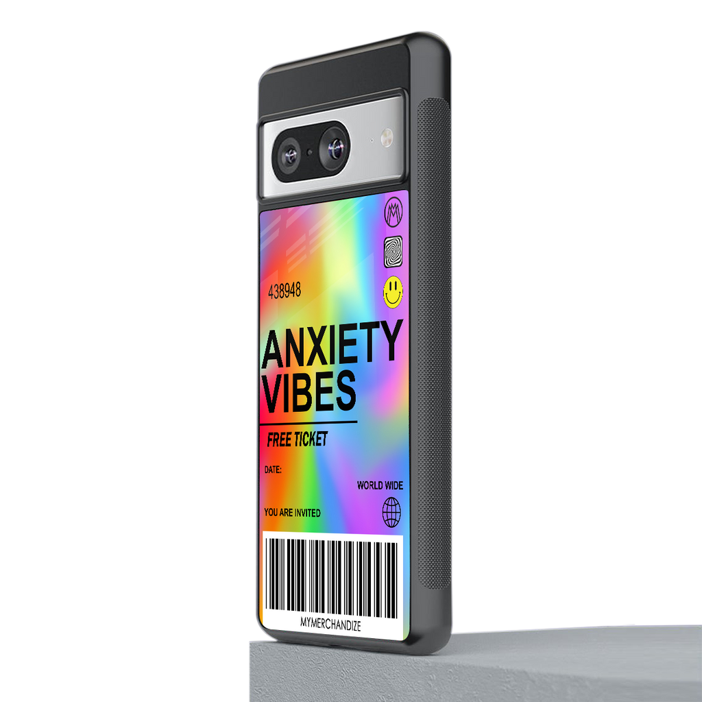 anxiety vibes back phone cover | glass case for Google Pixel 8