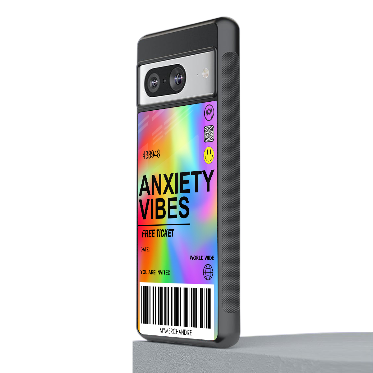 anxiety vibes back phone cover | glass case for Google Pixel 8