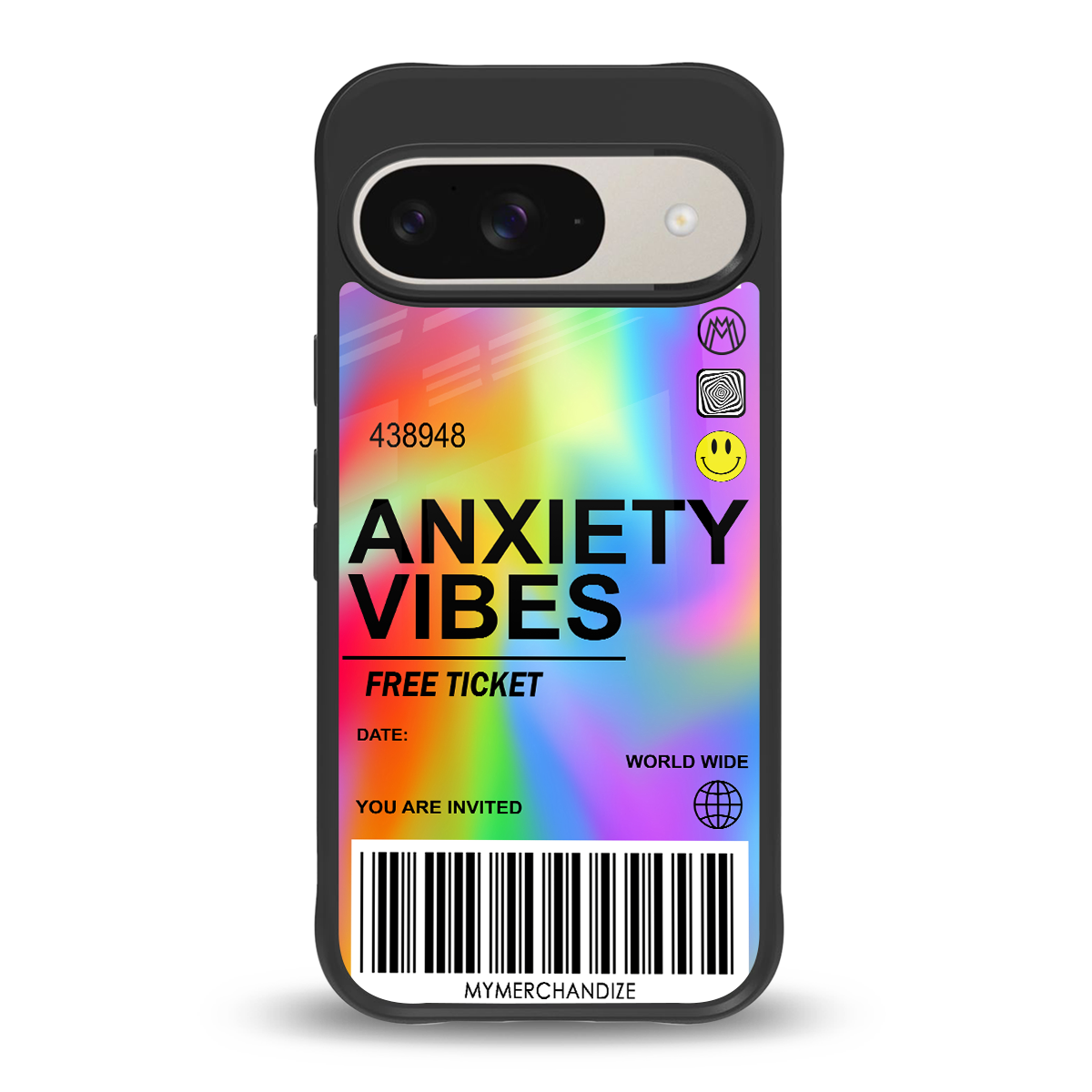 anxiety vibes back phone cover | glass case for google pixel 9