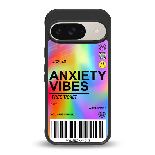 anxiety vibes back phone cover | glass case for google pixel 9