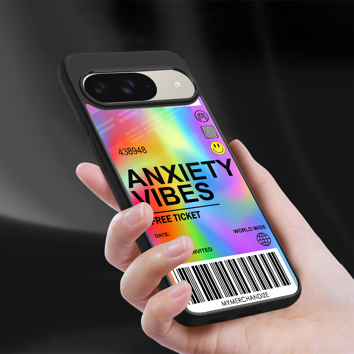 anxiety vibes back phone cover | glass case for google pixel 9