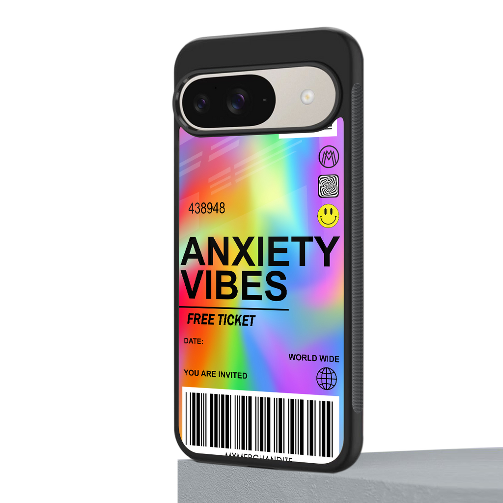 anxiety vibes back phone cover | glass case for google pixel 9